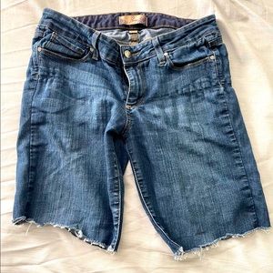 Paige denim cutoffs shorts 29 raw hem Bermuda long